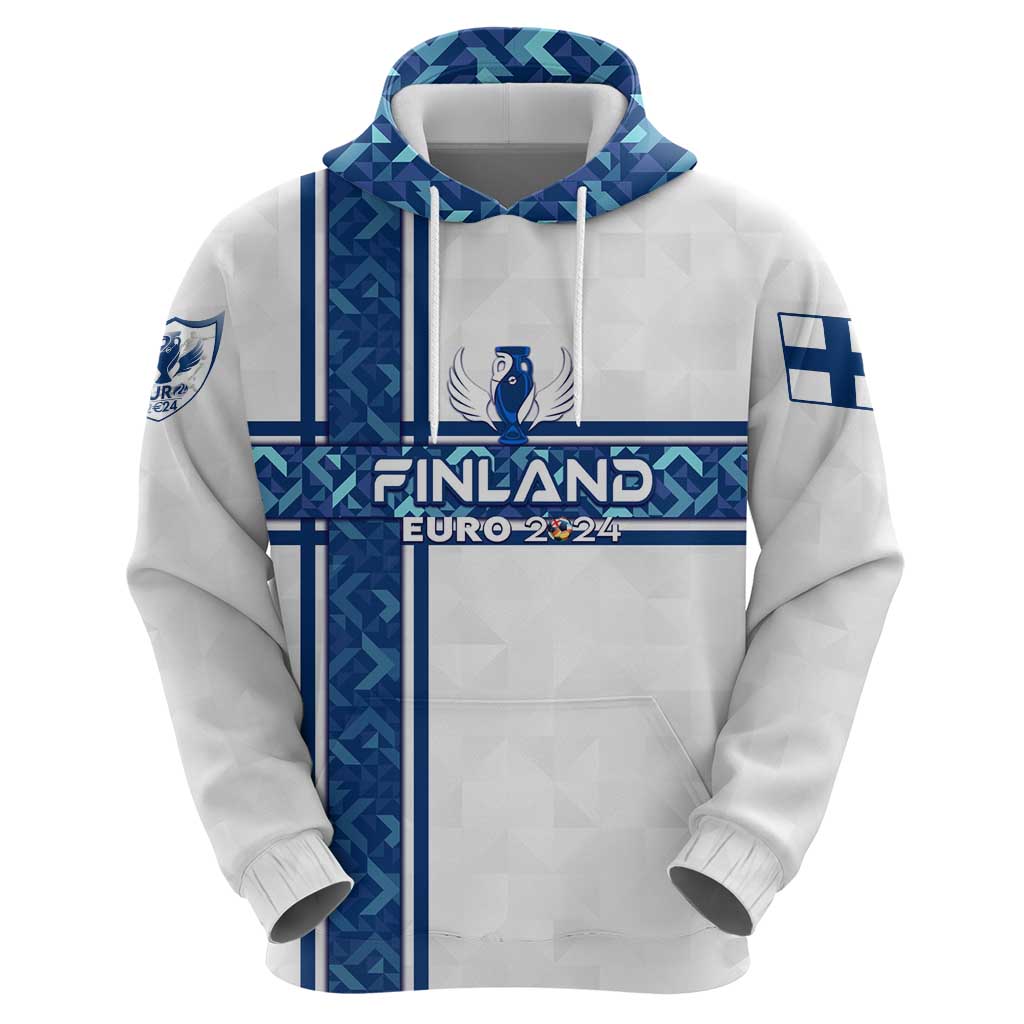 Personalized Finland Football 2024 Zip Hoodie Trophy Wing Style - Wonder Print Shop