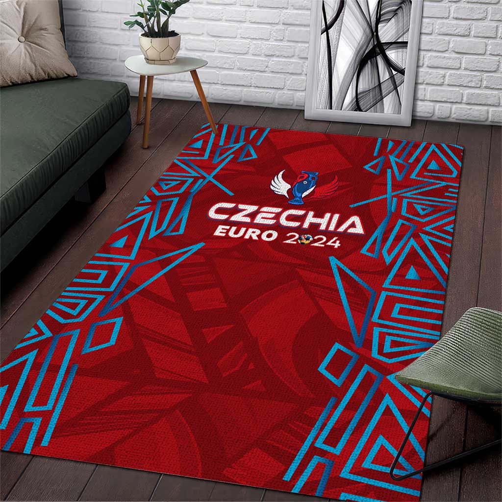 Czech Republic Football 2024 Area Rug Trophy Wing Style - Wonder Print Shop