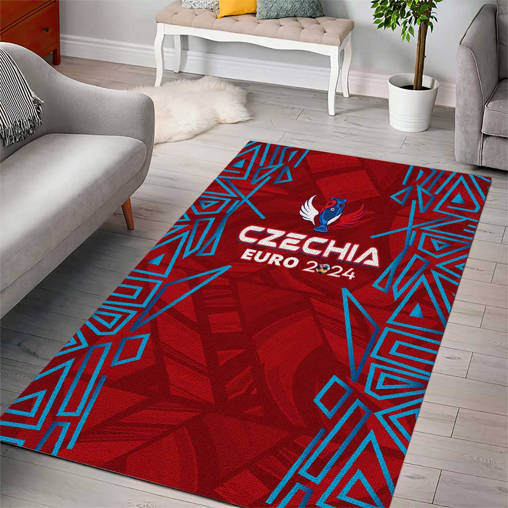 Czech Republic Football 2024 Area Rug Trophy Wing Style - Wonder Print Shop
