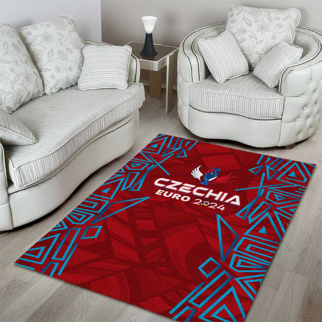 Czech Republic Football 2024 Area Rug Trophy Wing Style - Wonder Print Shop