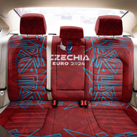 Czech Republic Football 2024 Back Car Seat Cover Trophy Wing Style - Wonder Print Shop