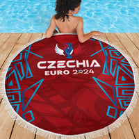 Czech Republic Football 2024 Beach Blanket Trophy Wing Style - Wonder Print Shop