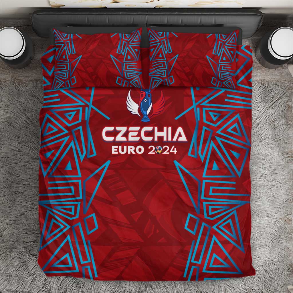 Czech Republic Football 2024 Bedding Set Trophy Wing Style - Wonder Print Shop