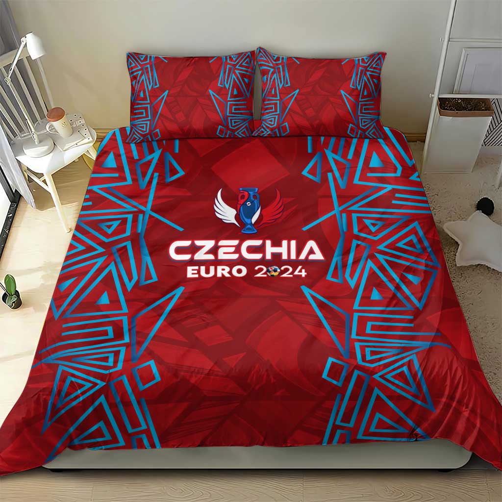 Czech Republic Football 2024 Bedding Set Trophy Wing Style - Wonder Print Shop