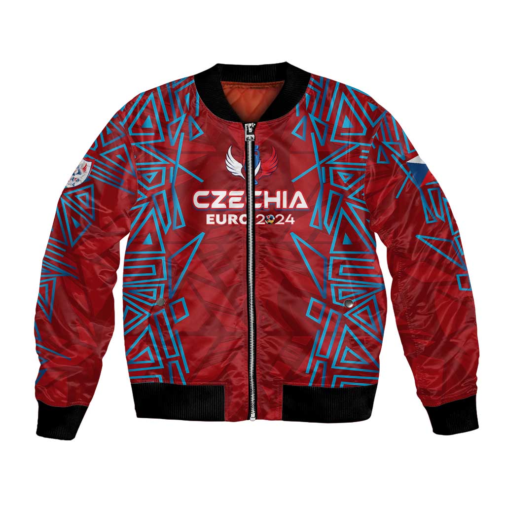 Personalized Czech Republic Football 2024 Bomber Jacket Trophy Wing Style - Wonder Print Shop
