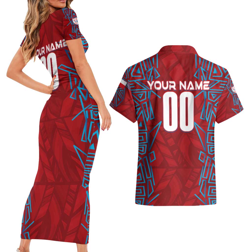 Personalized Czech Republic Football 2024 Couples Matching Short Sleeve Bodycon Dress and Hawaiian Shirt Trophy Wing Style - Wonder Print Shop