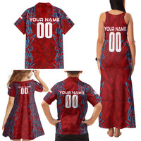 Personalized Czech Republic Football 2024 Family Matching Tank Maxi Dress and Hawaiian Shirt Trophy Wing Style - Wonder Print Shop