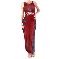 Personalized Czech Republic Football 2024 Family Matching Tank Maxi Dress and Hawaiian Shirt Trophy Wing Style - Wonder Print Shop