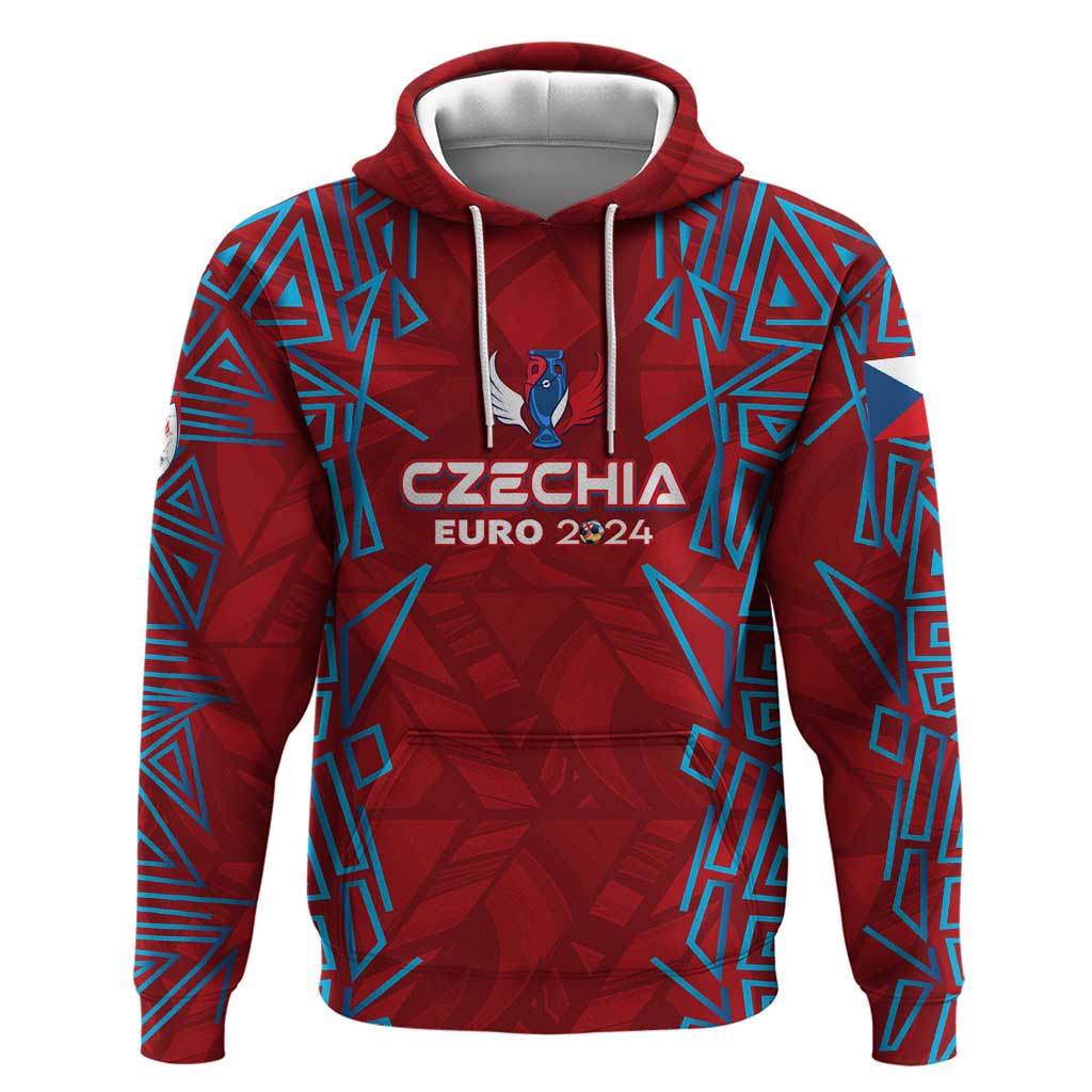 Personalized Czech Republic Football 2024 Hoodie Trophy Wing Style - Wonder Print Shop