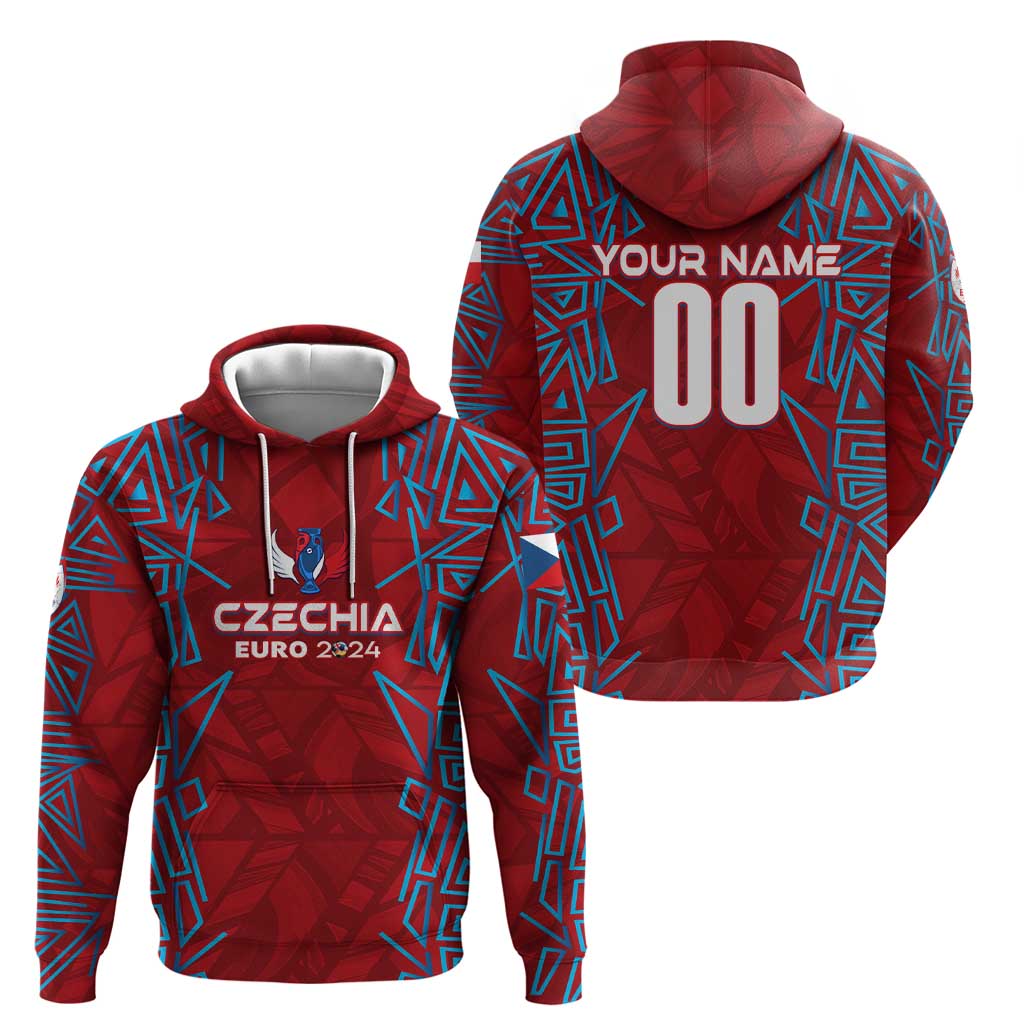 Personalized Czech Republic Football 2024 Hoodie Trophy Wing Style - Wonder Print Shop