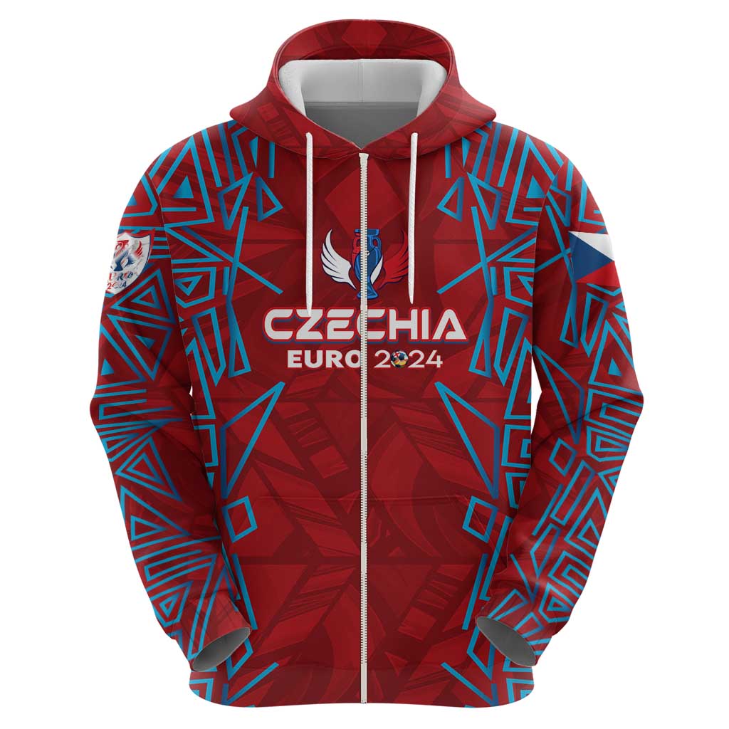Personalized Czech Republic Football 2024 Hoodie Trophy Wing Style - Wonder Print Shop