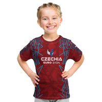 Personalized Czech Republic Football 2024 Kid T Shirt Trophy Wing Style - Wonder Print Shop