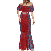Personalized Czech Republic Football 2024 Mermaid Dress Trophy Wing Style - Wonder Print Shop