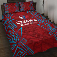 Czech Republic Football 2024 Quilt Bed Set Trophy Wing Style - Wonder Print Shop