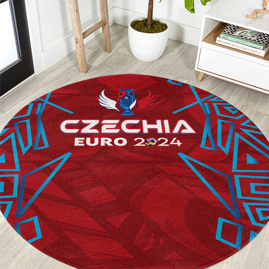 Czech Republic Football 2024 Round Carpet Trophy Wing Style