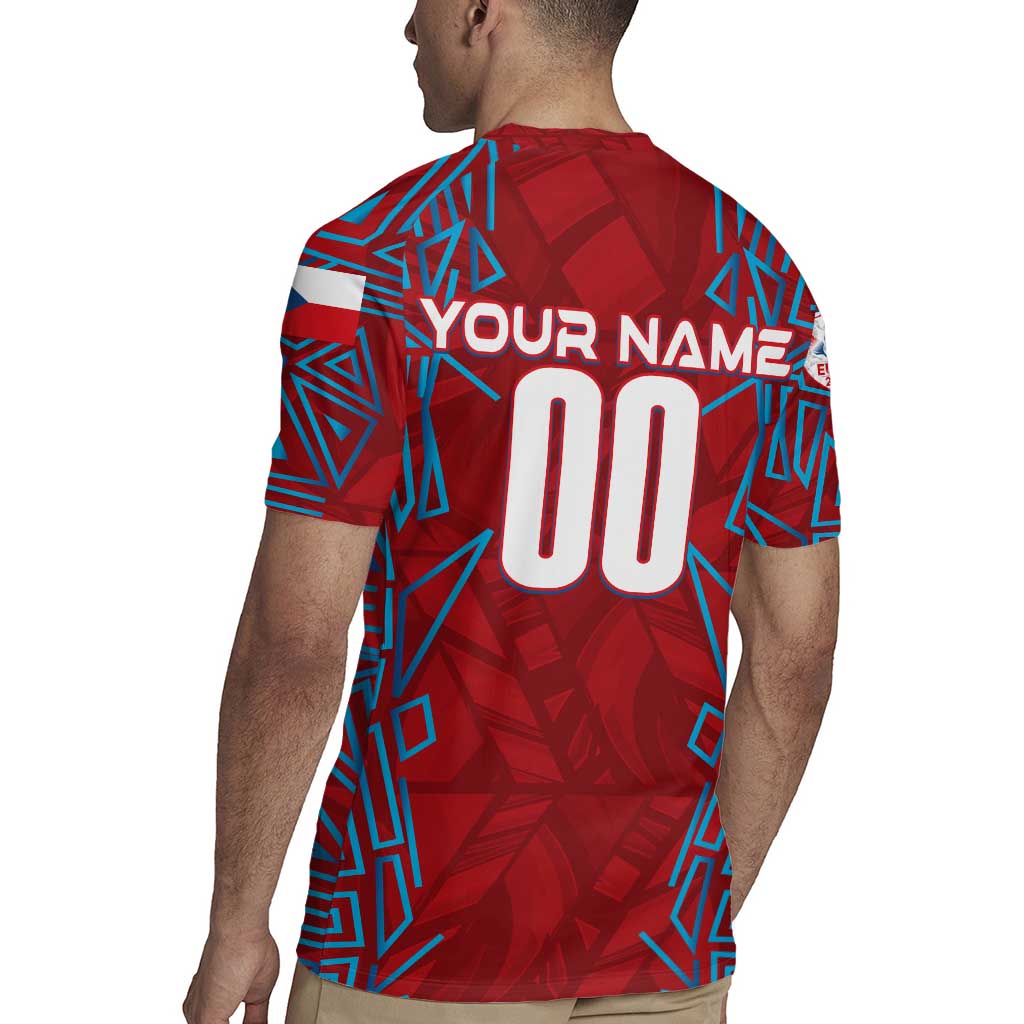 Personalized Czech Republic Football 2024 Rugby Jersey Trophy Wing Style - Wonder Print Shop