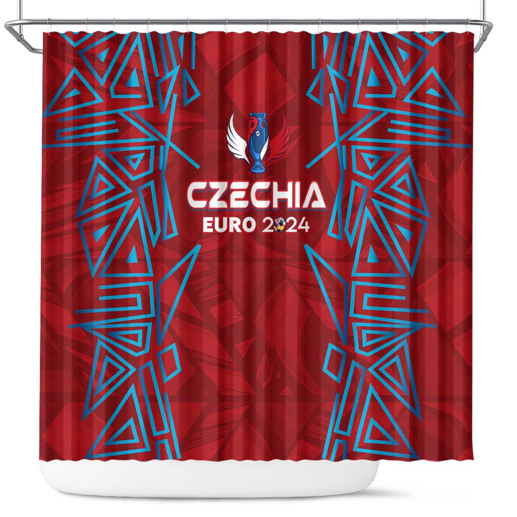 Czech Republic Football 2024 Shower Curtain Trophy Wing Style