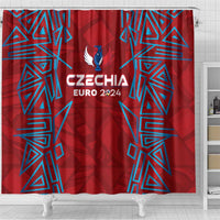 Czech Republic Football 2024 Shower Curtain Trophy Wing Style