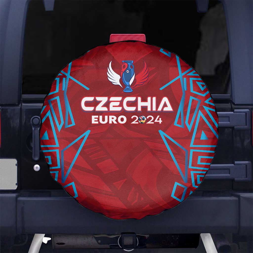 Czech Republic Football 2024 Spare Tire Cover Trophy Wing Style - Wonder Print Shop
