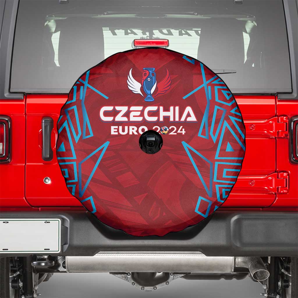 Czech Republic Football 2024 Spare Tire Cover Trophy Wing Style - Wonder Print Shop