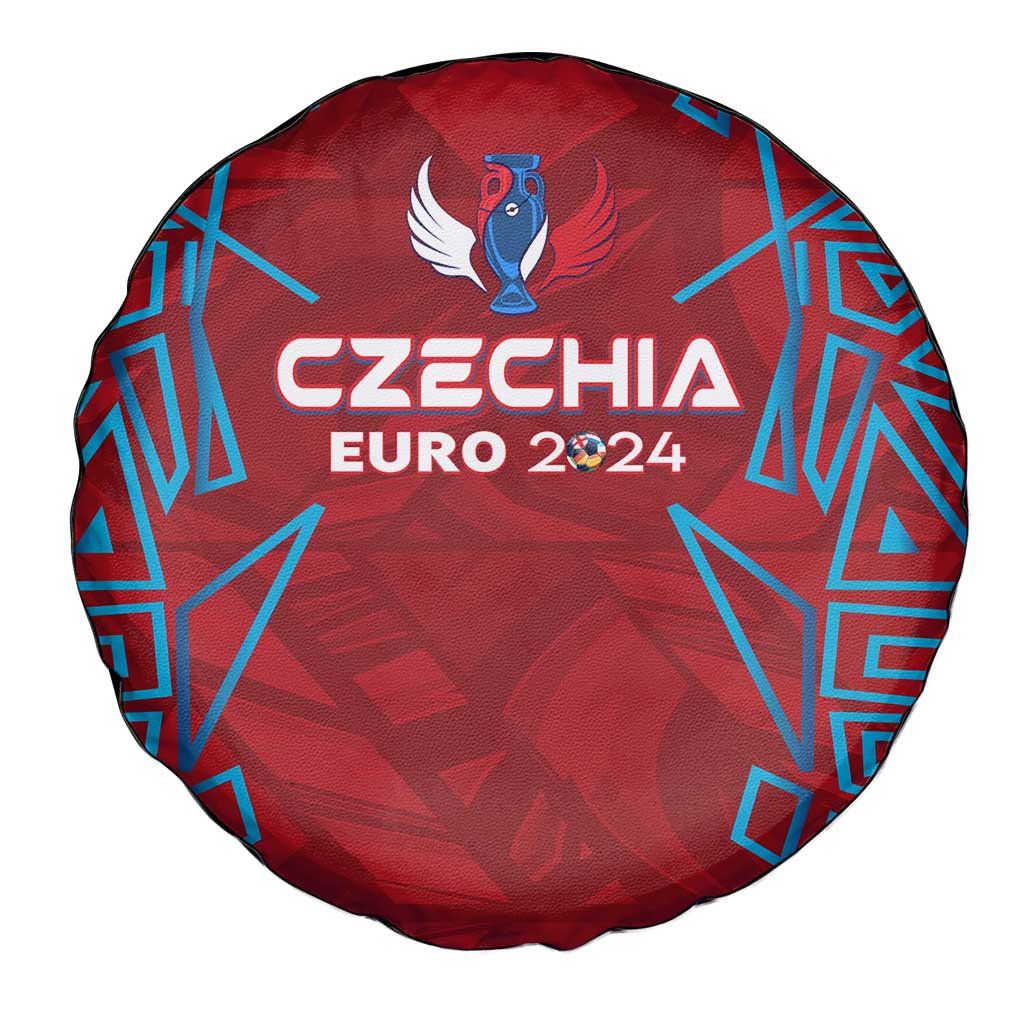 Czech Republic Football 2024 Spare Tire Cover Trophy Wing Style - Wonder Print Shop