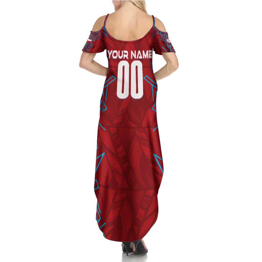 Personalized Czech Republic Football 2024 Summer Maxi Dress Trophy Wing Style - Wonder Print Shop