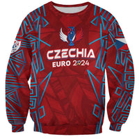 Personalized Czech Republic Football 2024 Sweatshirt Trophy Wing Style - Wonder Print Shop