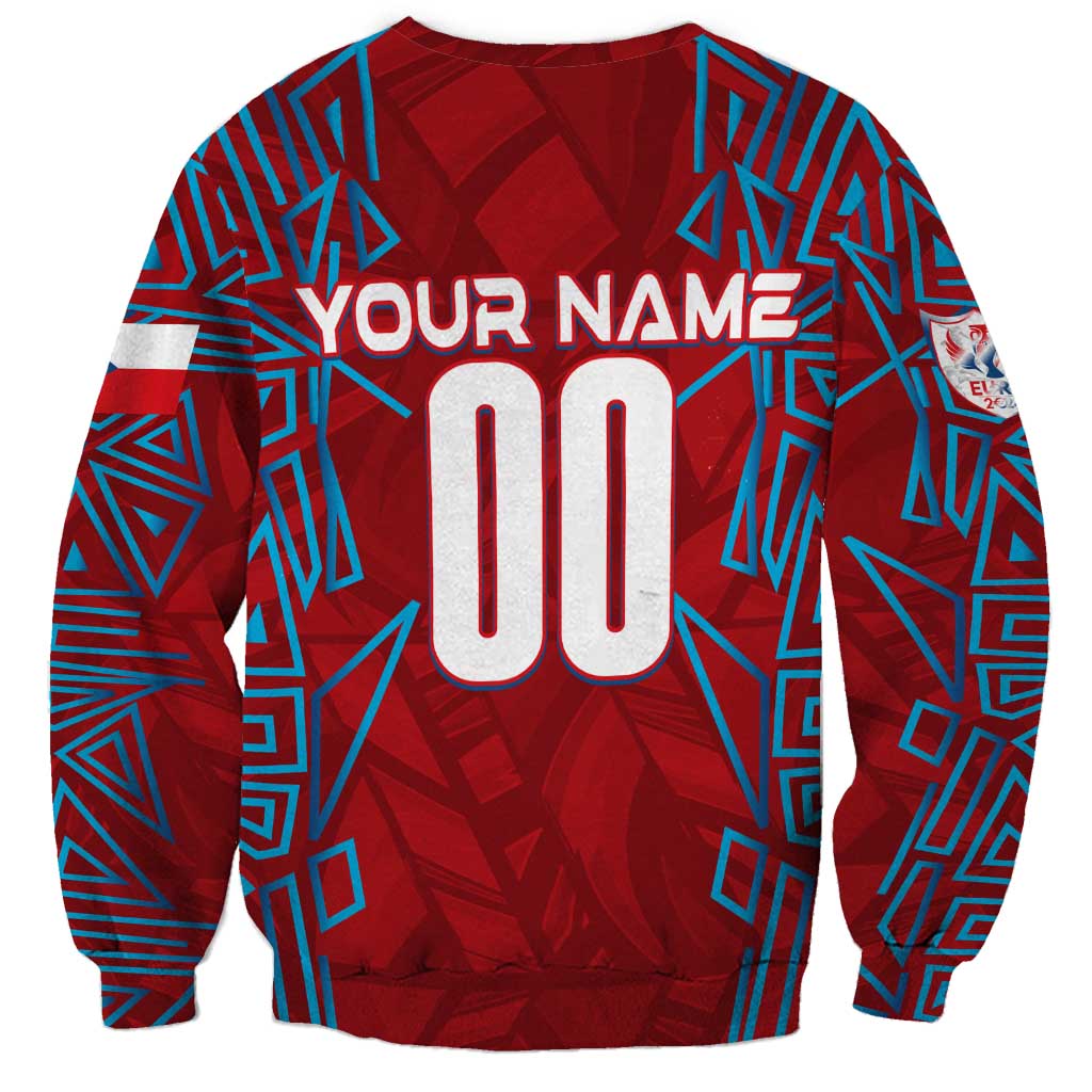 Personalized Czech Republic Football 2024 Sweatshirt Trophy Wing Style - Wonder Print Shop