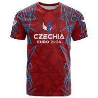 Personalized Czech Republic Football 2024 T Shirt Trophy Wing Style - Wonder Print Shop