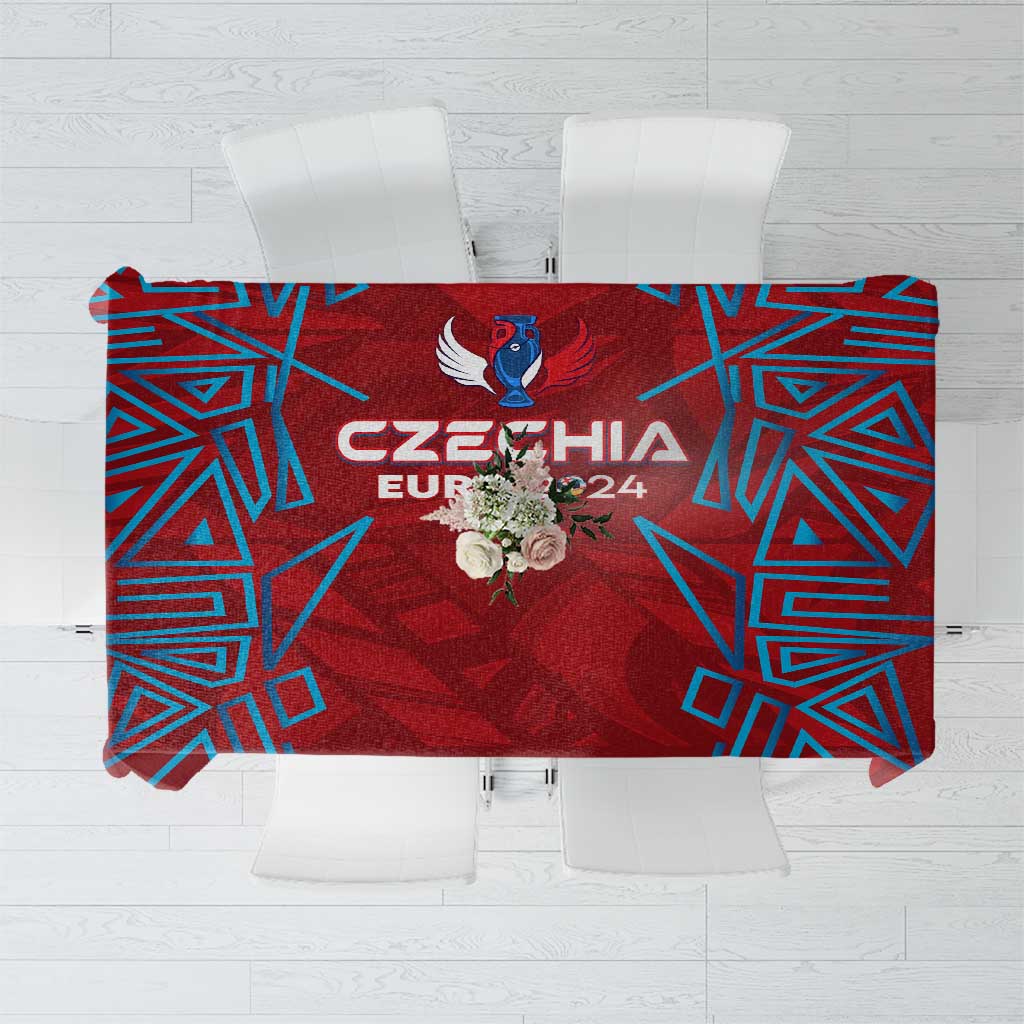 Czech Republic Football 2024 Tablecloth Trophy Wing Style - Wonder Print Shop