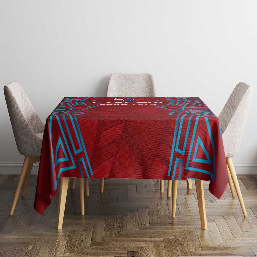 Czech Republic Football 2024 Tablecloth Trophy Wing Style - Wonder Print Shop
