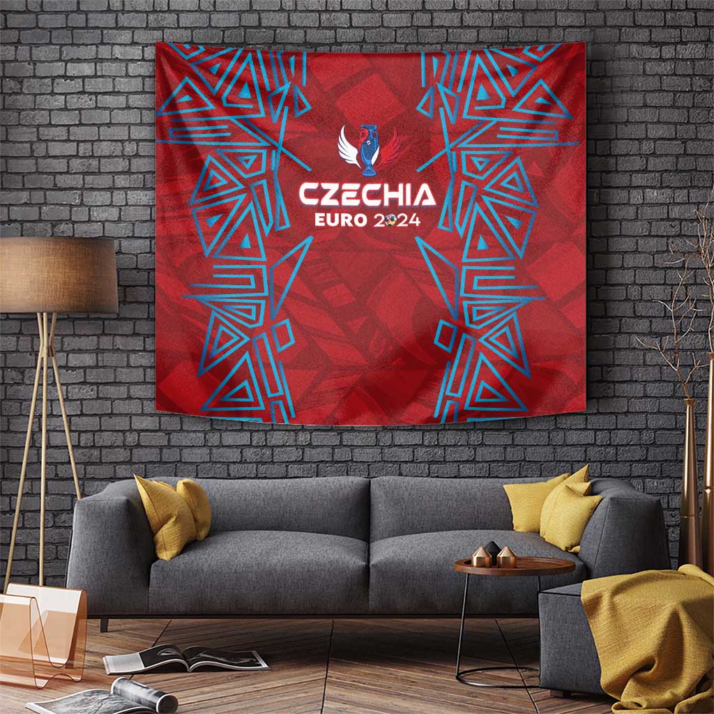 Czech Republic Football 2024 Tapestry Trophy Wing Style - Wonder Print Shop
