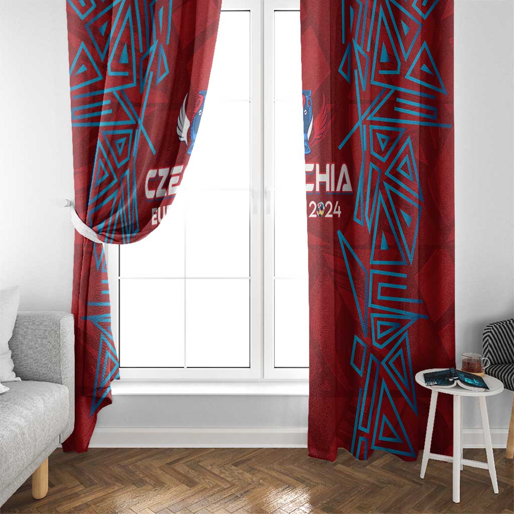 Czech Republic Football 2024 Window Curtain Trophy Wing Style - Wonder Print Shop