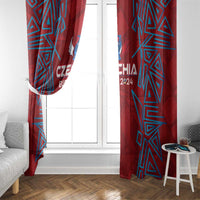 Czech Republic Football 2024 Window Curtain Trophy Wing Style - Wonder Print Shop