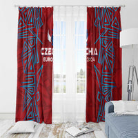 Czech Republic Football 2024 Window Curtain Trophy Wing Style - Wonder Print Shop
