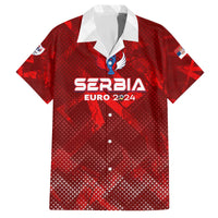 Personalized Serbia Football 2024 Family Matching Off The Shoulder Long Sleeve Dress and Hawaiian Shirt Trophy Wing Style - Wonder Print Shop