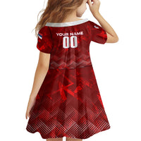 Personalized Serbia Football 2024 Family Matching Short Sleeve Bodycon Dress and Hawaiian Shirt Trophy Wing Style - Wonder Print Shop