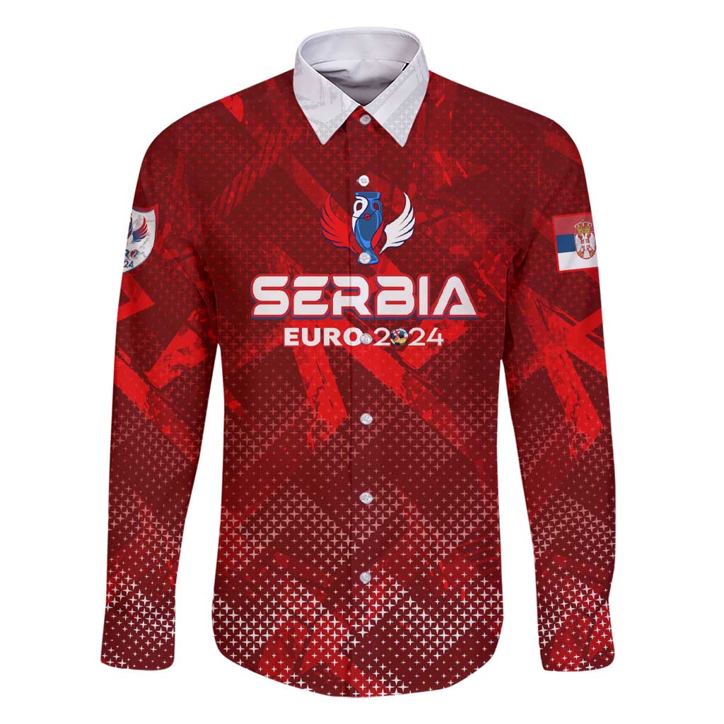 Personalized Serbia Football 2024 Family Matching Short Sleeve Bodycon Dress and Hawaiian Shirt Trophy Wing Style - Wonder Print Shop