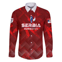 Personalized Serbia Football 2024 Family Matching Short Sleeve Bodycon Dress and Hawaiian Shirt Trophy Wing Style - Wonder Print Shop