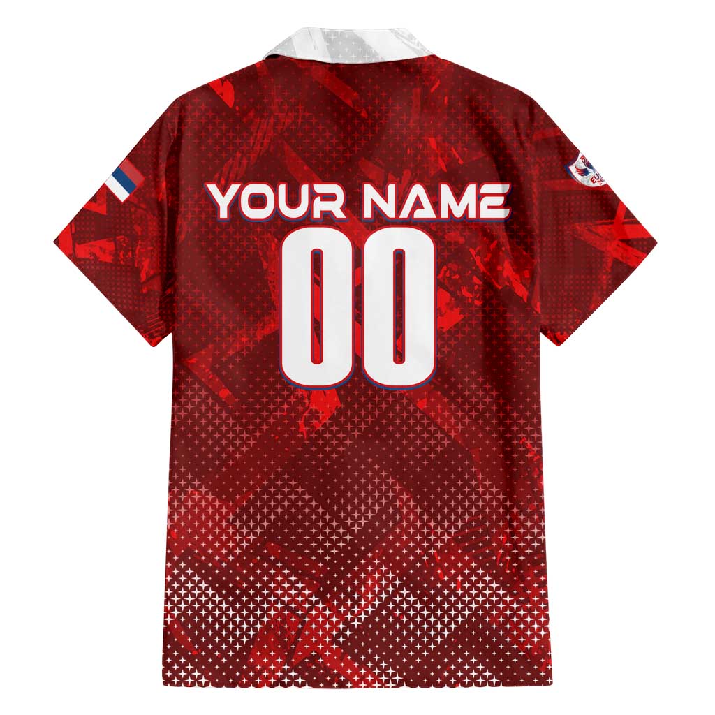 Personalized Serbia Football 2024 Hawaiian Shirt Trophy Wing Style - Wonder Print Shop