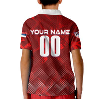 Personalized Serbia Football 2024 Kid Polo Shirt Trophy Wing Style - Wonder Print Shop
