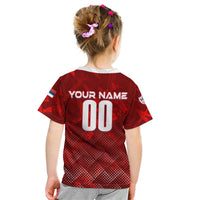 Personalized Serbia Football 2024 Kid T Shirt Trophy Wing Style - Wonder Print Shop