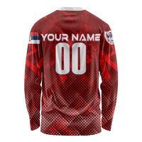 Personalized Serbia Football 2024 Long Sleeve Shirt Trophy Wing Style - Wonder Print Shop