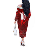 Personalized Serbia Football 2024 Off The Shoulder Long Sleeve Dress Trophy Wing Style - Wonder Print Shop