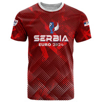 Personalized Serbia Football 2024 T Shirt Trophy Wing Style - Wonder Print Shop