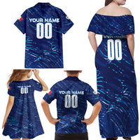 Personalized Italy Football 2024 Family Matching Off Shoulder Maxi Dress and Hawaiian Shirt Trophy Wing Style - Wonder Print Shop