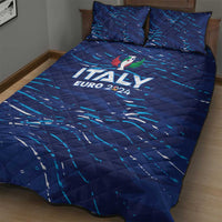Italy Football 2024 Quilt Bed Set Trophy Wing Style - Wonder Print Shop