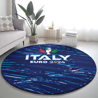 Italy Football 2024 Round Carpet Trophy Wing Style