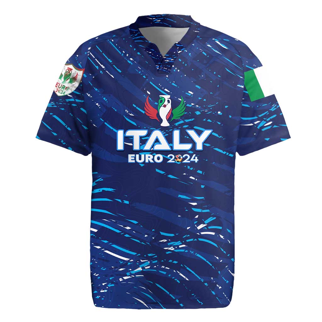 Personalized Italy Football 2024 Rugby Jersey Trophy Wing Style - Wonder Print Shop