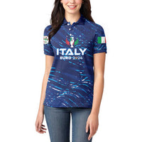 Personalized Italy Football 2024 Women Polo Shirt Trophy Wing Style - Wonder Print Shop